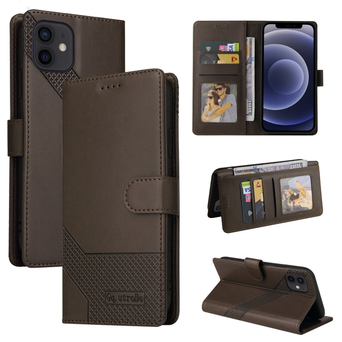 GQUTROBE Skin Feel Estuche magnético de cuero para teléfono