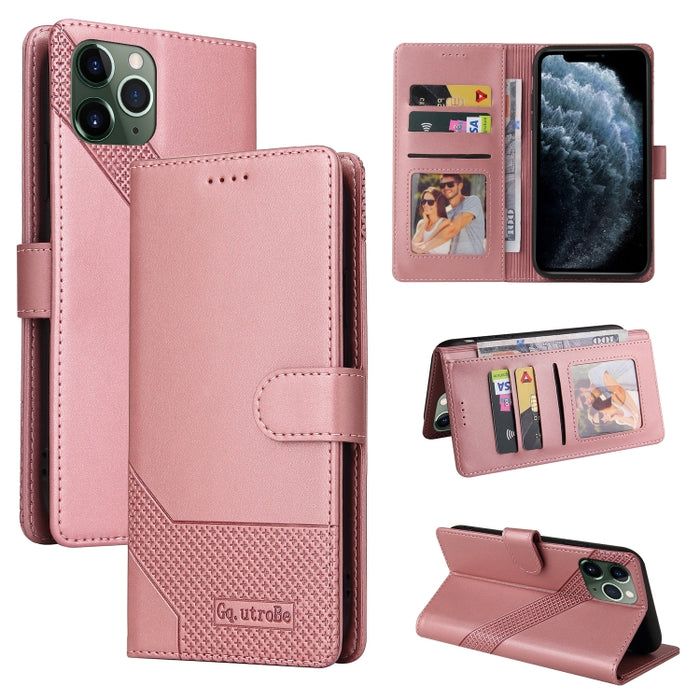 GQUTROBE Skin Feel Estuche magnético de cuero para teléfono