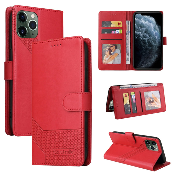 GQUTROBE Skin Feel Estuche magnético de cuero para teléfono