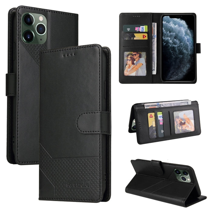 GQUTROBE Skin Feel Estuche magnético de cuero para teléfono