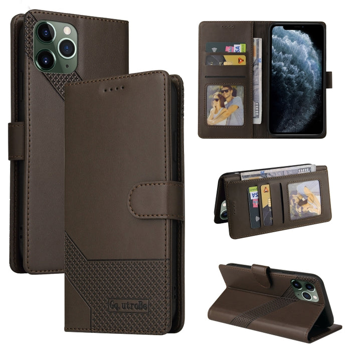 GQUTROBE Skin Feel Estuche magnético de cuero para teléfono