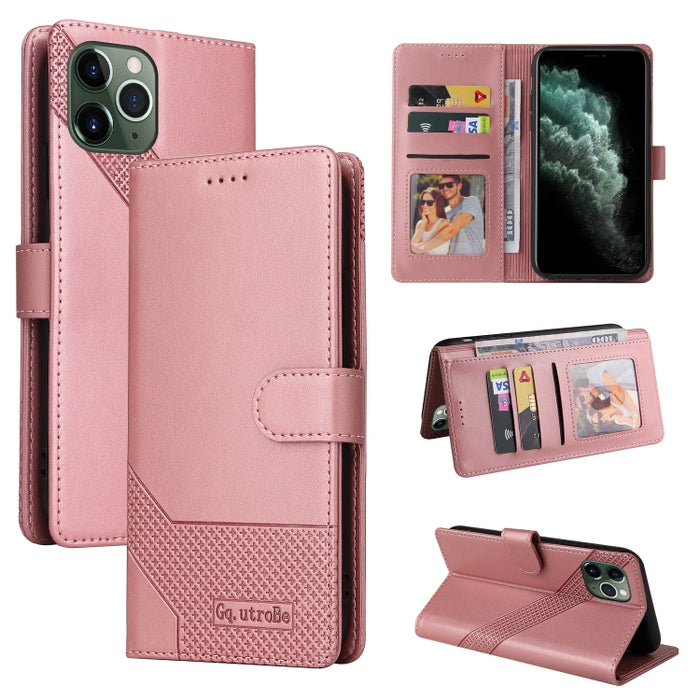 GQUTROBE Skin Feel Estuche magnético de cuero para teléfono