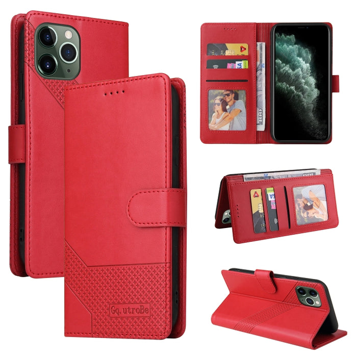 GQUTROBE Skin Feel Estuche magnético de cuero para teléfono