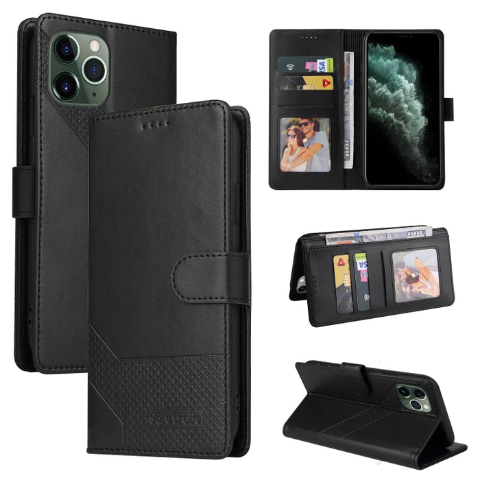 GQUTROBE Skin Feel Estuche magnético de cuero para teléfono