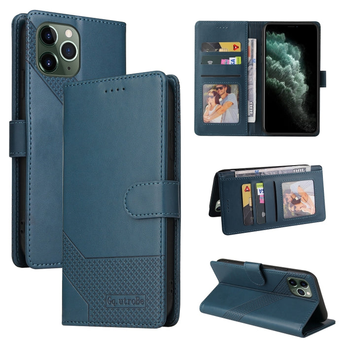 GQUTROBE Skin Feel Estuche magnético de cuero para teléfono