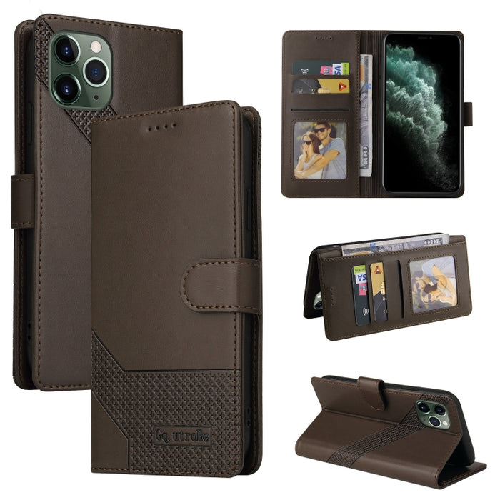 GQUTROBE Skin Feel Estuche magnético de cuero para teléfono