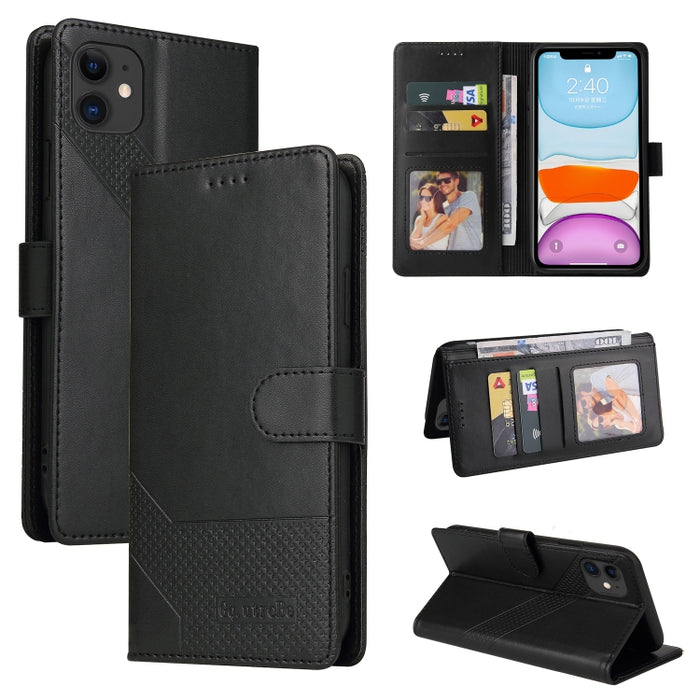 GQUTROBE Skin Feel Estuche magnético de cuero para teléfono