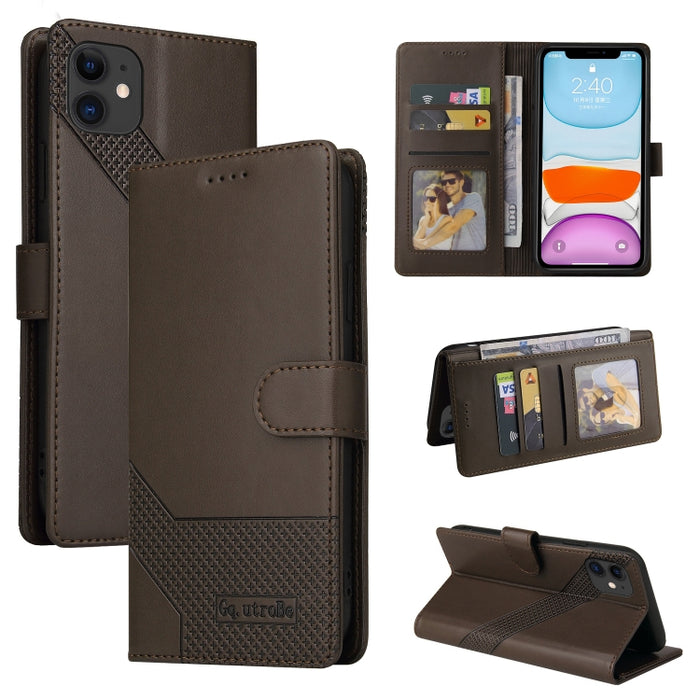 GQUTROBE Skin Feel Estuche magnético de cuero para teléfono