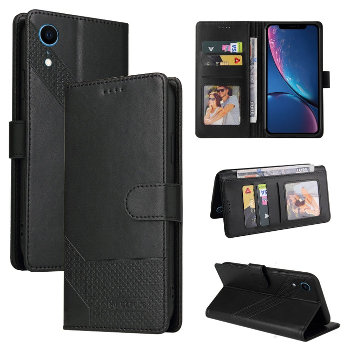 GQUTROBE Skin Feel Estuche magnético de cuero para teléfono