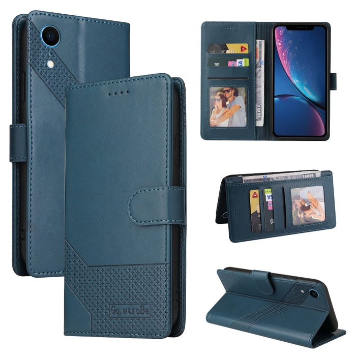 GQUTROBE Skin Feel Estuche magnético de cuero para teléfono