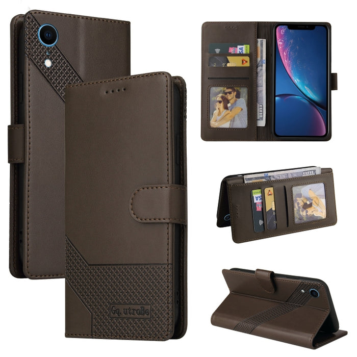 GQUTROBE Skin Feel Estuche magnético de cuero para teléfono