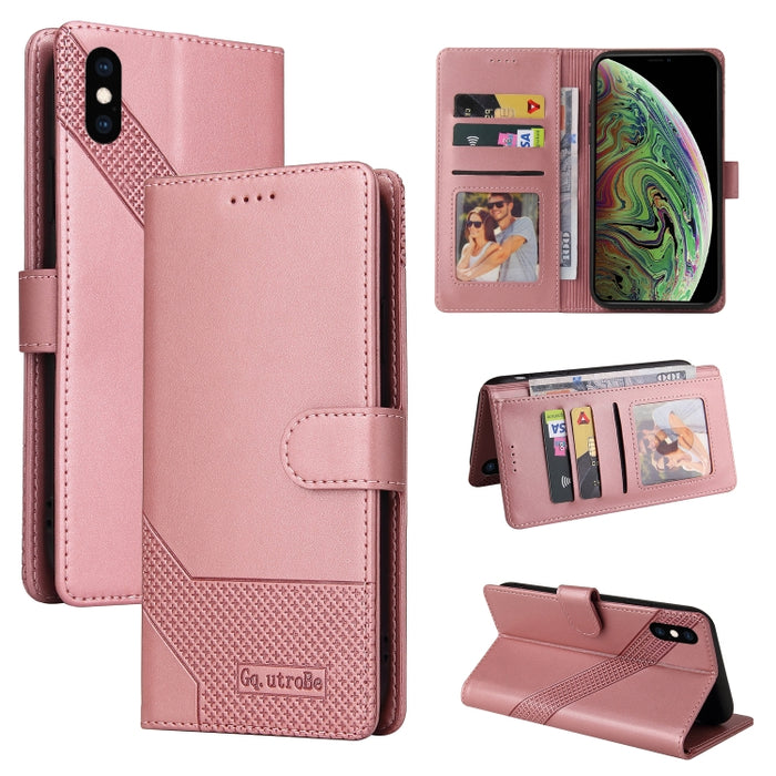 GQUTROBE Skin Feel Estuche magnético de cuero para teléfono