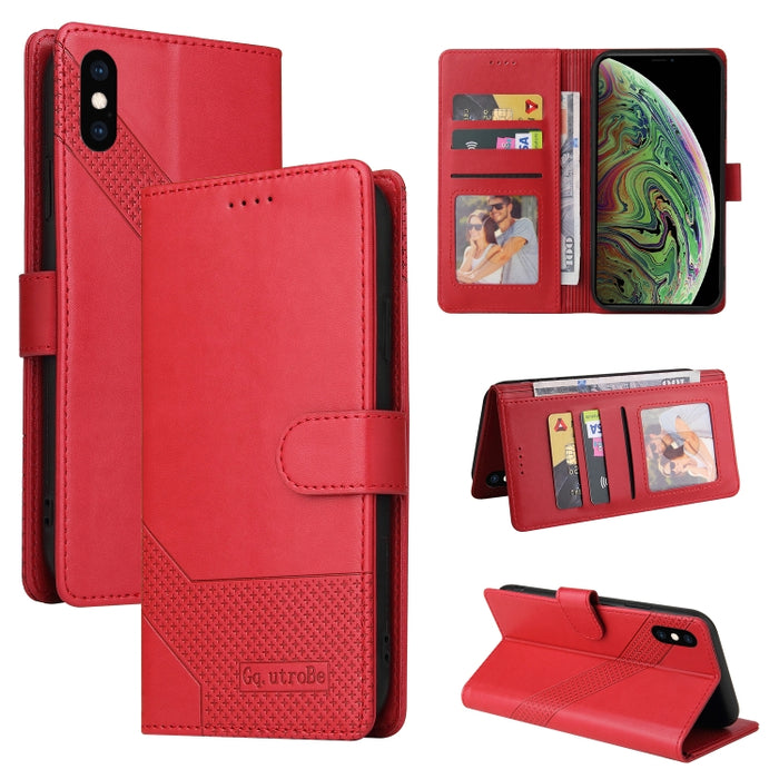 GQUTROBE Skin Feel Estuche magnético de cuero para teléfono