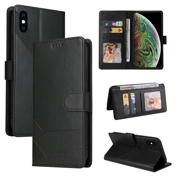 GQUTROBE Skin Feel Estuche magnético de cuero para teléfono