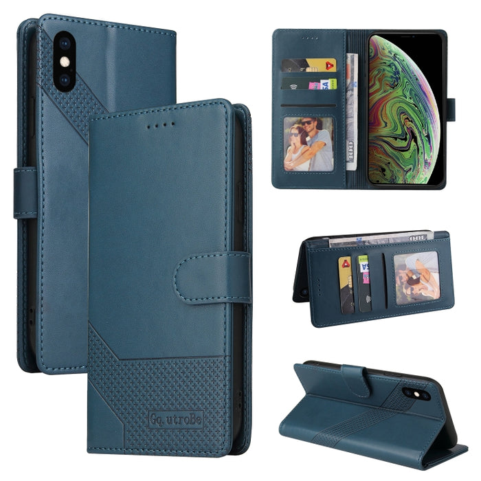 GQUTROBE Skin Feel Estuche magnético de cuero para teléfono