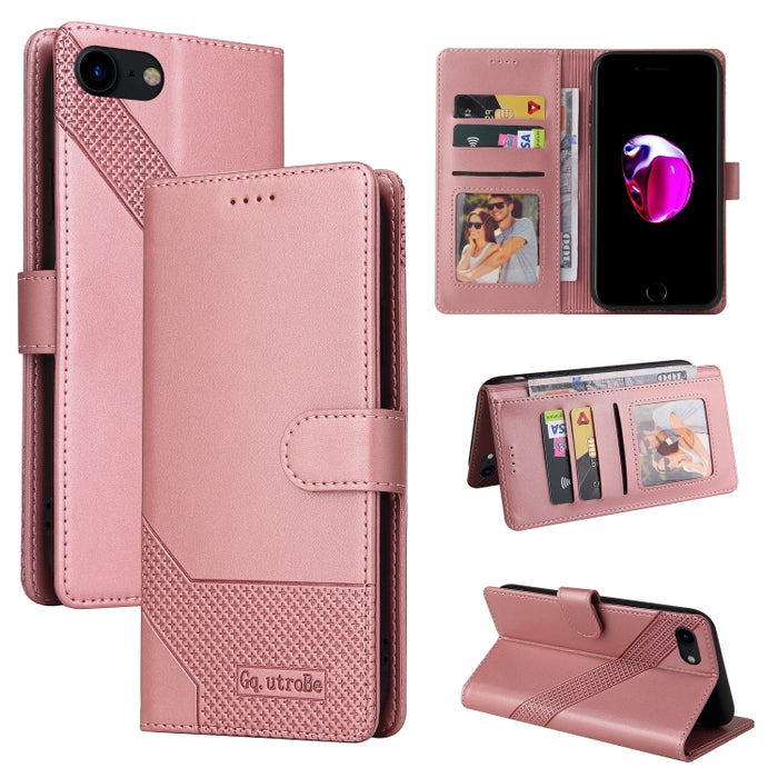 GQUTROBE Skin Feel Estuche magnético de cuero para teléfono