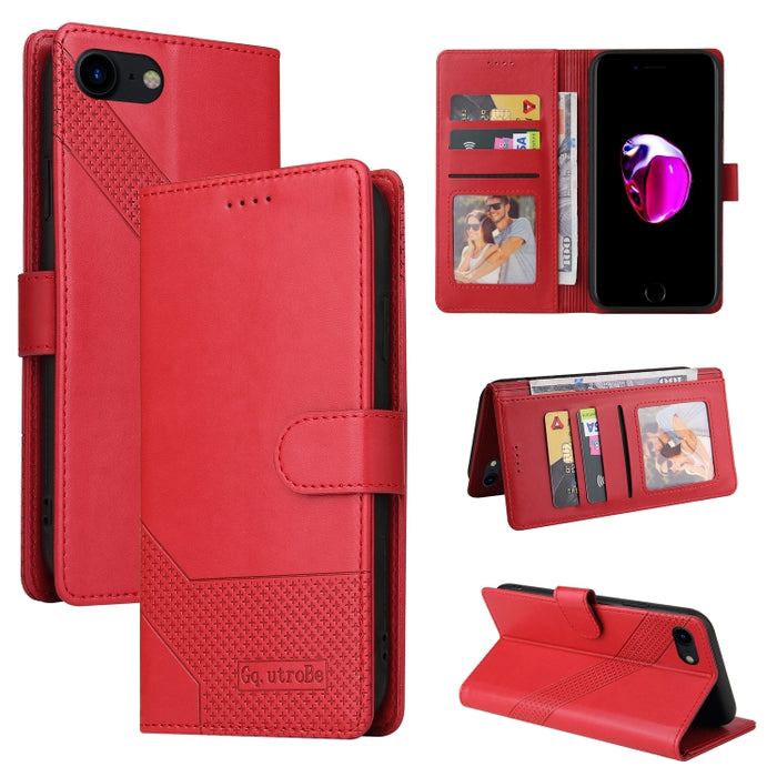 GQUTROBE Skin Feel Estuche magnético de cuero para teléfono