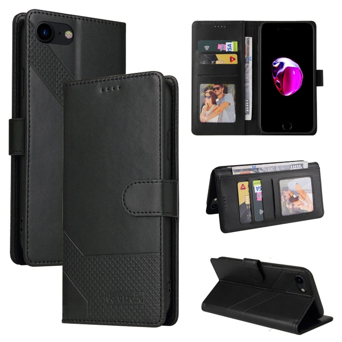 GQUTROBE Skin Feel Estuche magnético de cuero para teléfono