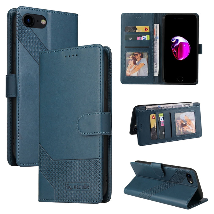 GQUTROBE Skin Feel Estuche magnético de cuero para teléfono