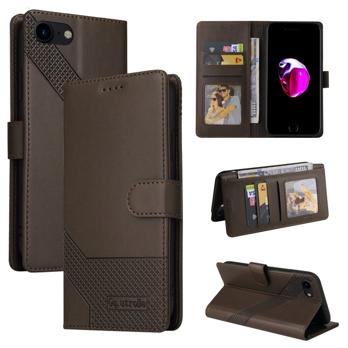 GQUTROBE Skin Feel Estuche magnético de cuero para teléfono