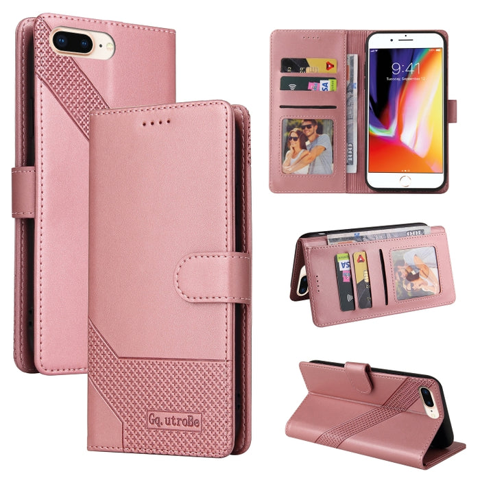 GQUTROBE Skin Feel Estuche magnético de cuero para teléfono
