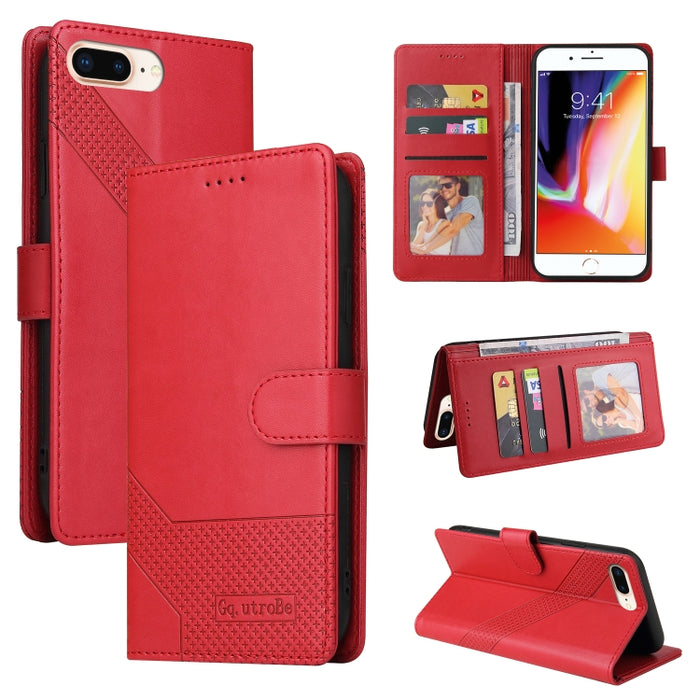 GQUTROBE Skin Feel Estuche magnético de cuero para teléfono