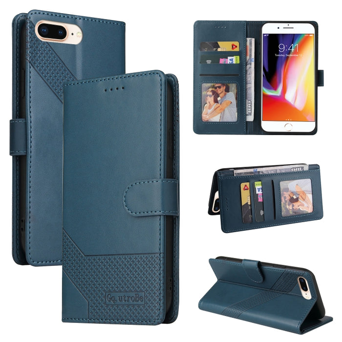 GQUTROBE Skin Feel Estuche magnético de cuero para teléfono