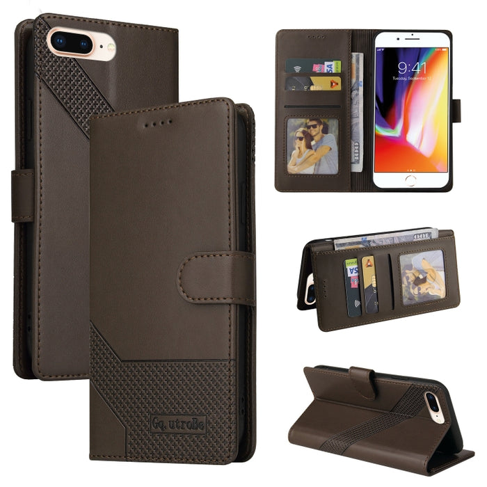 GQUTROBE Skin Feel Estuche magnético de cuero para teléfono