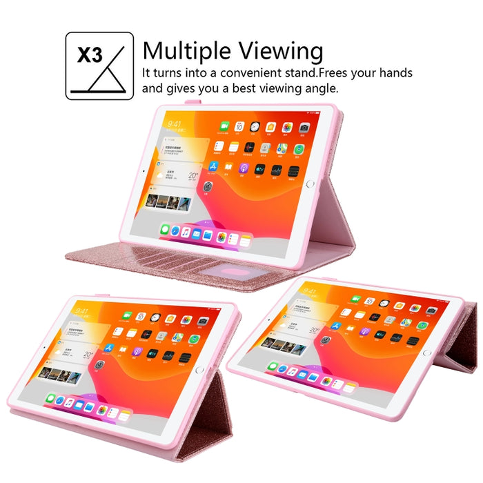 Para iPad Pro 11 (2020) y (2018) Pequeño botón de metal Atracción magnética Tablet PC Estuche protector de cuero con soporte deformable y manija y ranuras para tarjetas y ranura para bolígrafo y función de suspensión / activación