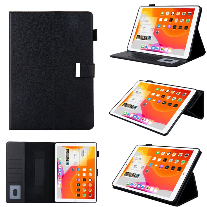 Para iPad Pro 11 (2020) y (2018) Pequeño botón de metal Atracción magnética Tablet PC Estuche protector de cuero con soporte deformable y manija y ranuras para tarjetas y ranura para bolígrafo y función de suspensión / activación