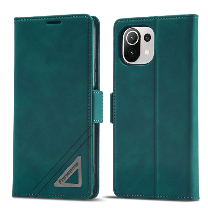 Estuche para teléfono de cuero con hebilla de doble cara Forwenw, For Xiaomi Redmi Note 10 Pro / Note 10 Pro Max, For Xiaomi Poco X4 Pro 5G, For Xiaomi Poco M4 Pro 4G, For Xiaomi Poco X3 Pro / X3 / X3 NFC, For Xiaomi Mi 11 Lite