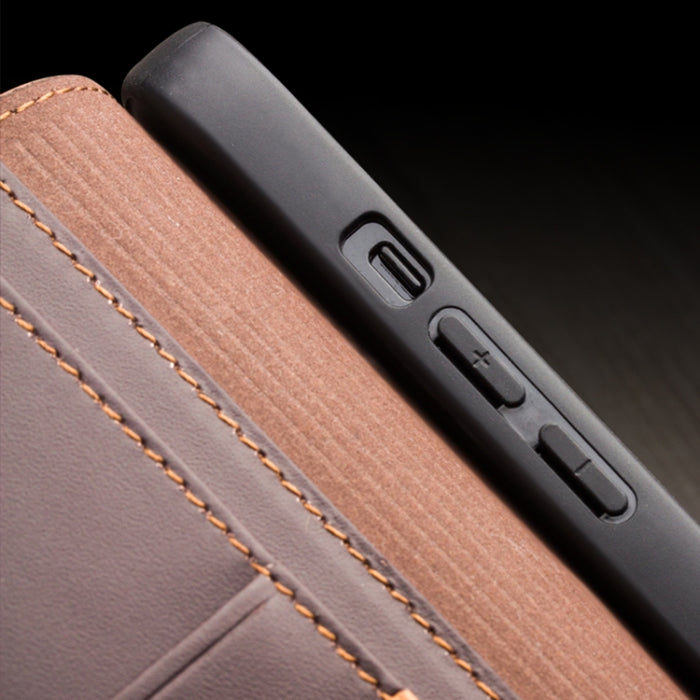 Estuche para teléfono de PU con tapa horizontal comercial QIALINO