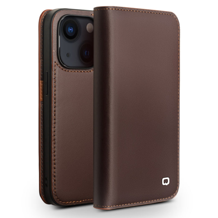 Estuche para teléfono de PU con tapa horizontal comercial QIALINO