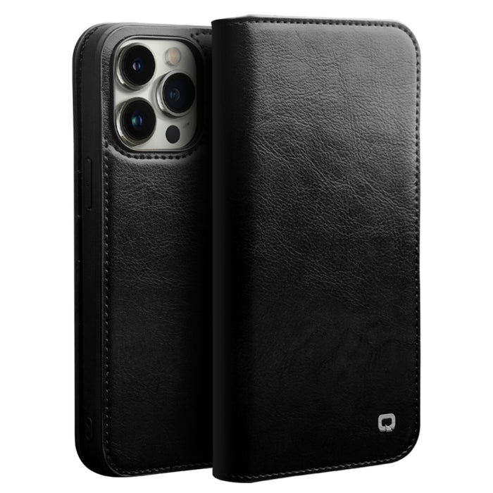 QIALINO Estuche para teléfono de cuero con tapa horizontal, For iPhone 14, For iPhone 14 Plus, For iPhone 14 Pro, For iPhone 14 Pro Max
