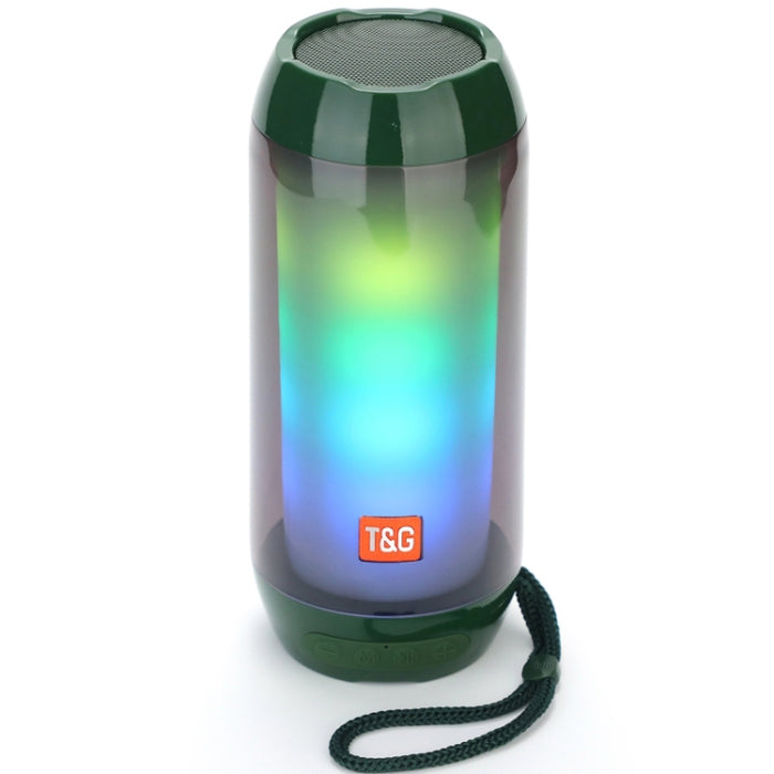 T&G TG643 Altavoz Bluetooth inalámbrico Subwoofer impermeable con luz LED portátil