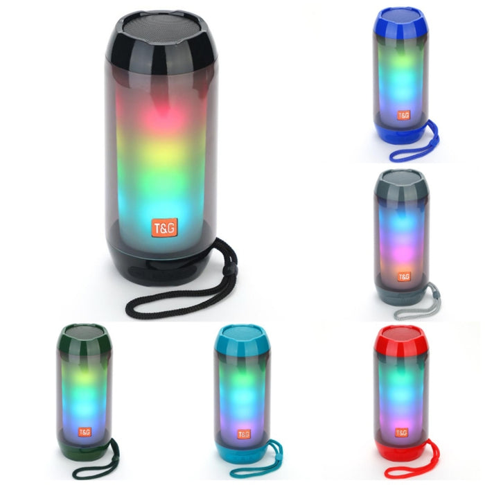 T&G TG643 Altavoz Bluetooth inalámbrico Subwoofer impermeable con luz LED portátil