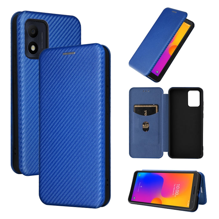 Funda de cuero con textura de fibra de carbono para teléfono, For Alcatel 1B 2022, For Asus Zenfone 9, For Motorola Moto G32, For Samsung Galaxy Z Fold4, For Xiaomi Redmi K50 Ultra, For OnePlus 10T 5G