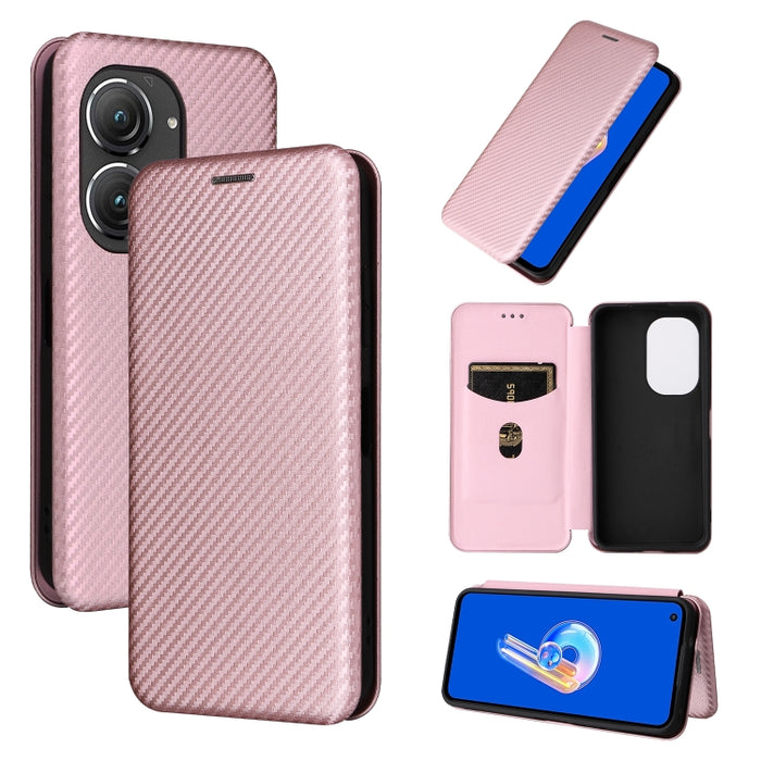 Funda de cuero con textura de fibra de carbono para teléfono, For Alcatel 1B 2022, For Asus Zenfone 9, For Motorola Moto G32, For Samsung Galaxy Z Fold4, For Xiaomi Redmi K50 Ultra, For OnePlus 10T 5G