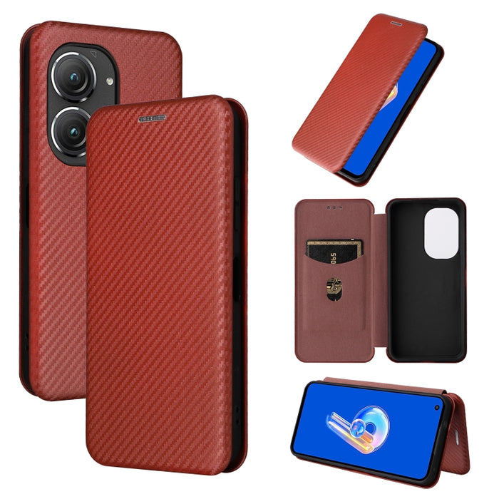 Funda de cuero con textura de fibra de carbono para teléfono, For Alcatel 1B 2022, For Asus Zenfone 9, For Motorola Moto G32, For Samsung Galaxy Z Fold4, For Xiaomi Redmi K50 Ultra, For OnePlus 10T 5G