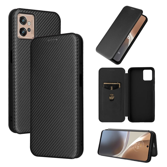 Funda de cuero con textura de fibra de carbono para teléfono, For Alcatel 1B 2022, For Asus Zenfone 9, For Motorola Moto G32, For Samsung Galaxy Z Fold4, For Xiaomi Redmi K50 Ultra, For OnePlus 10T 5G