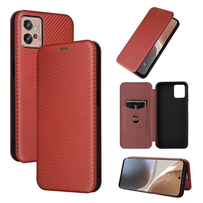 Funda de cuero con textura de fibra de carbono para teléfono, For Alcatel 1B 2022, For Asus Zenfone 9, For Motorola Moto G32, For Samsung Galaxy Z Fold4, For Xiaomi Redmi K50 Ultra, For OnePlus 10T 5G