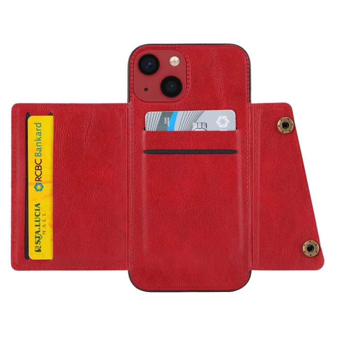 Ranuras para tarjetas con doble hebilla PU + TPU Funda para teléfono
