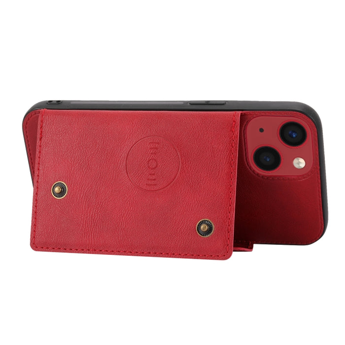Ranuras para tarjetas con doble hebilla PU + TPU Funda para teléfono