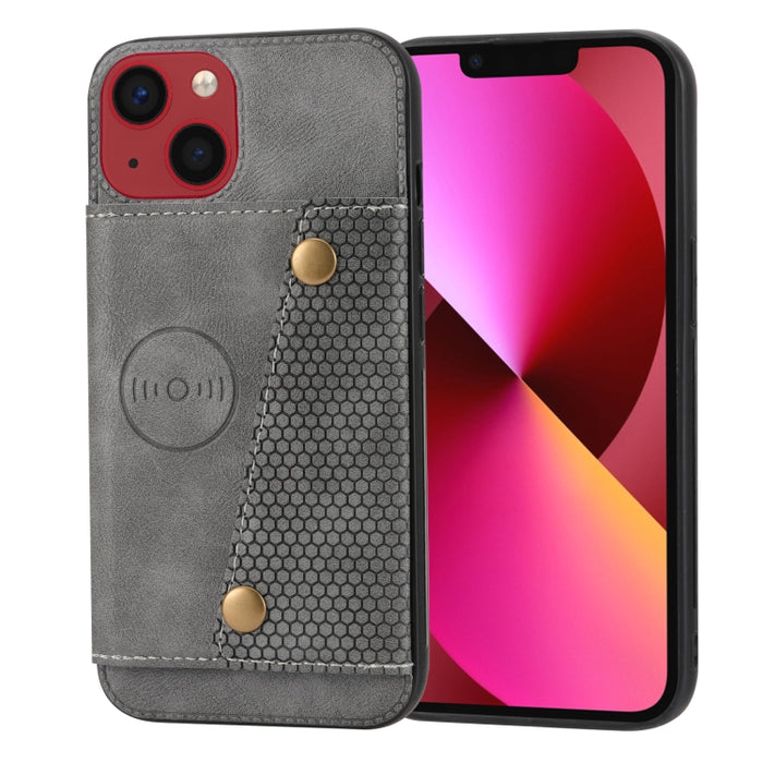 Ranuras para tarjetas con doble hebilla PU + TPU Funda para teléfono