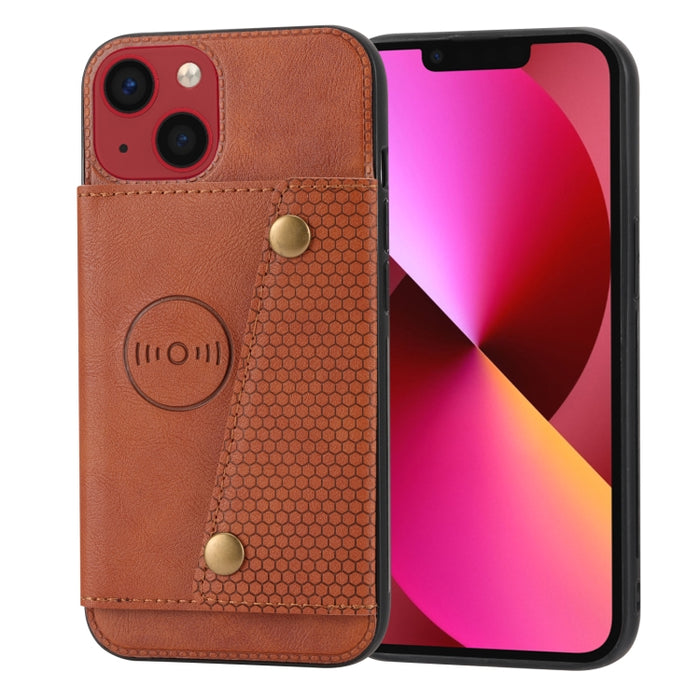 Ranuras para tarjetas con doble hebilla PU + TPU Funda para teléfono