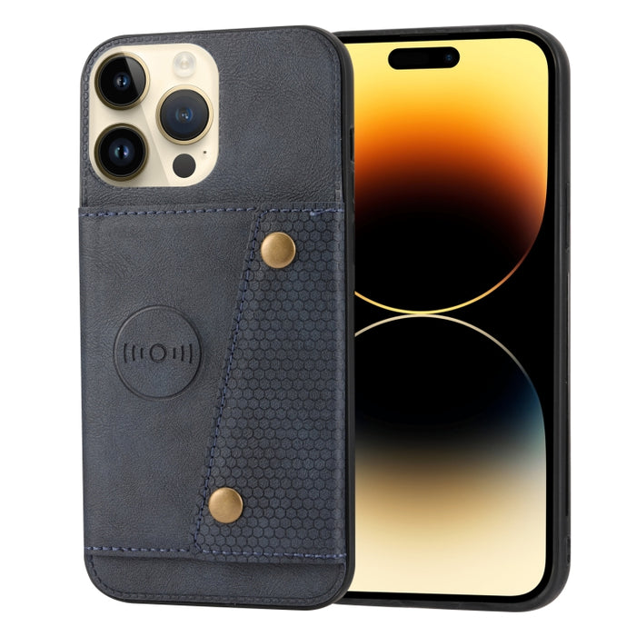 Ranuras para tarjetas con doble hebilla PU + TPU Funda para teléfono