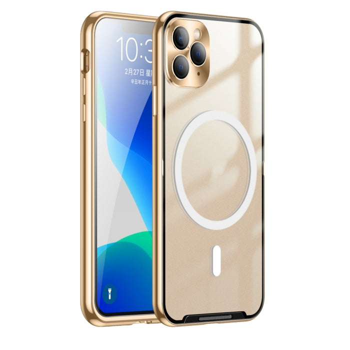 Estuche de teléfono de metal esmerilado con magnético
