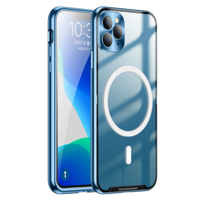 Estuche de teléfono de metal esmerilado con magnético