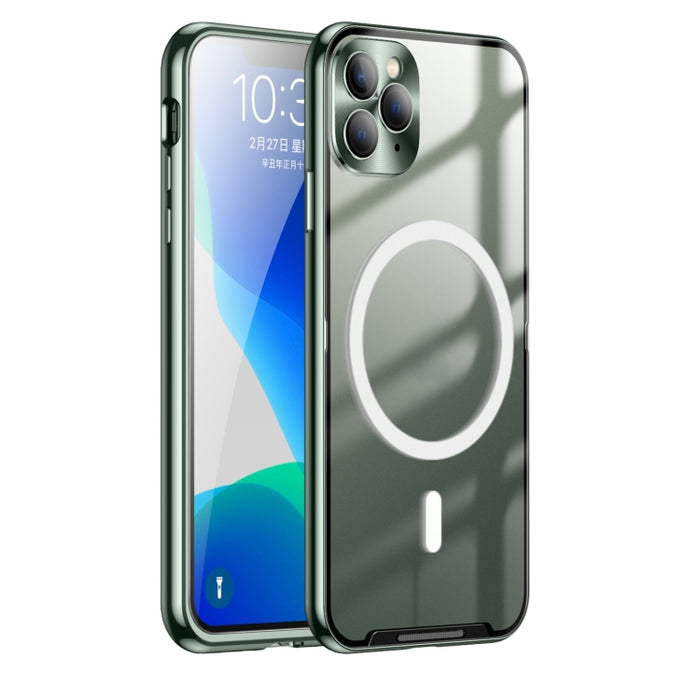 Estuche de teléfono de metal esmerilado con magnético