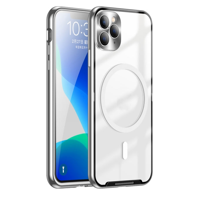 Estuche de teléfono de metal esmerilado con magnético